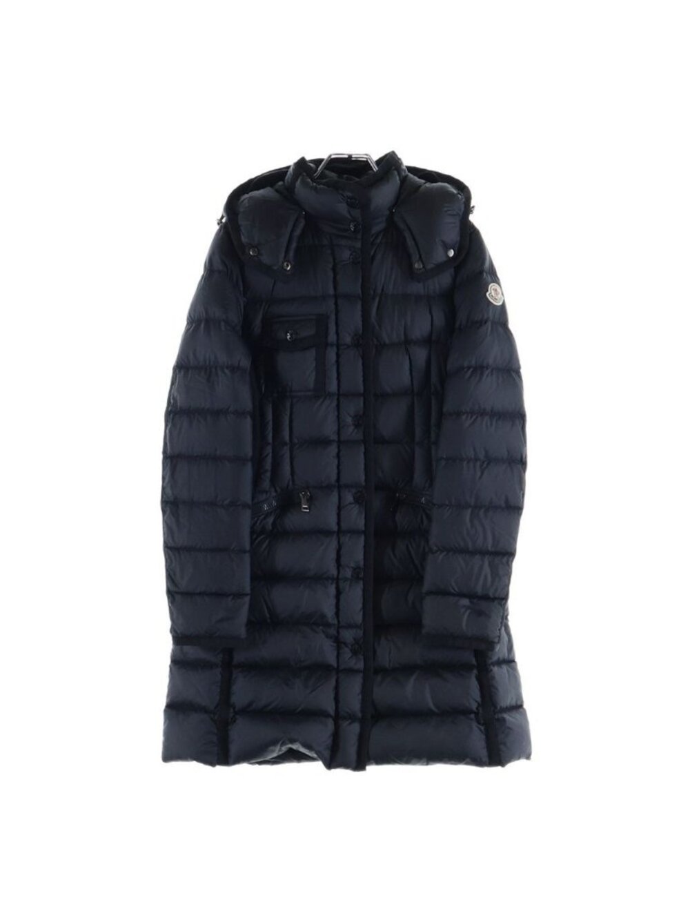 Moncler Hermine Long Down Coat Black